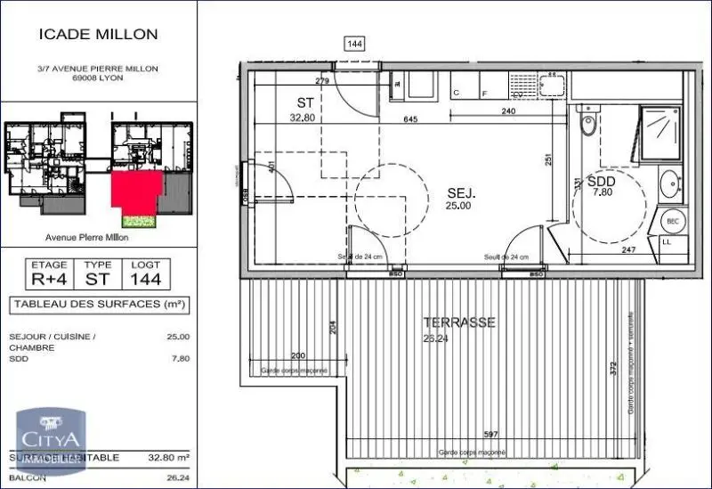 Photo 7 Appartement 1 pièce 33.4m²