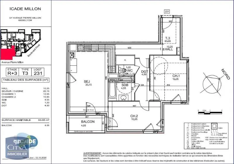 Photo 7 Appartement 3 pièces 63.8m²