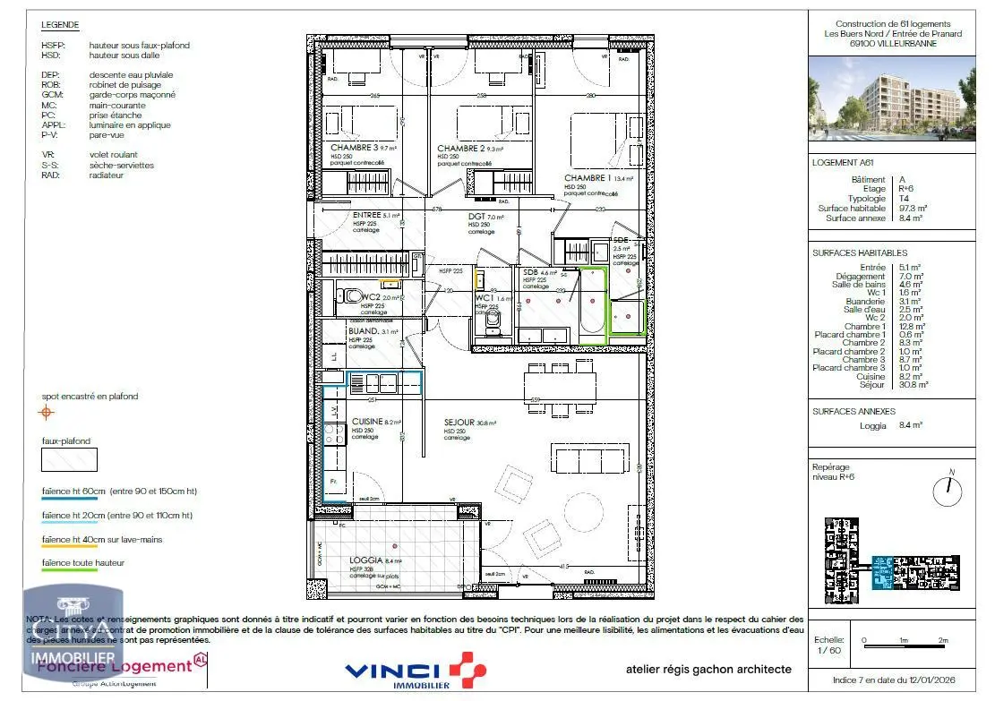 Photo 1 Appartement 4 pièces 97.3m²