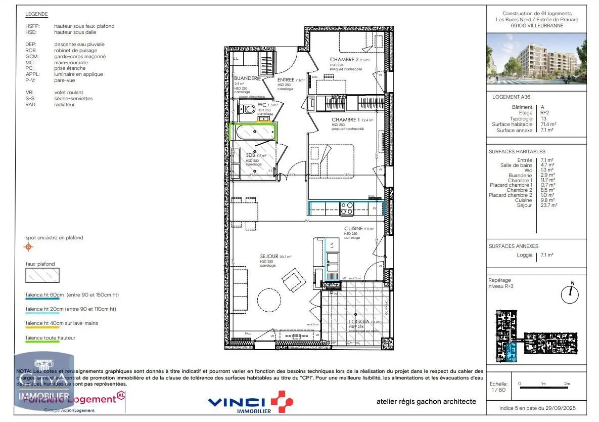 Photo 1 Appartement 3 pièces 71.4m²