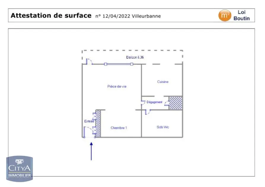 Photo 2 Appartement 1 pièce 31.67m²