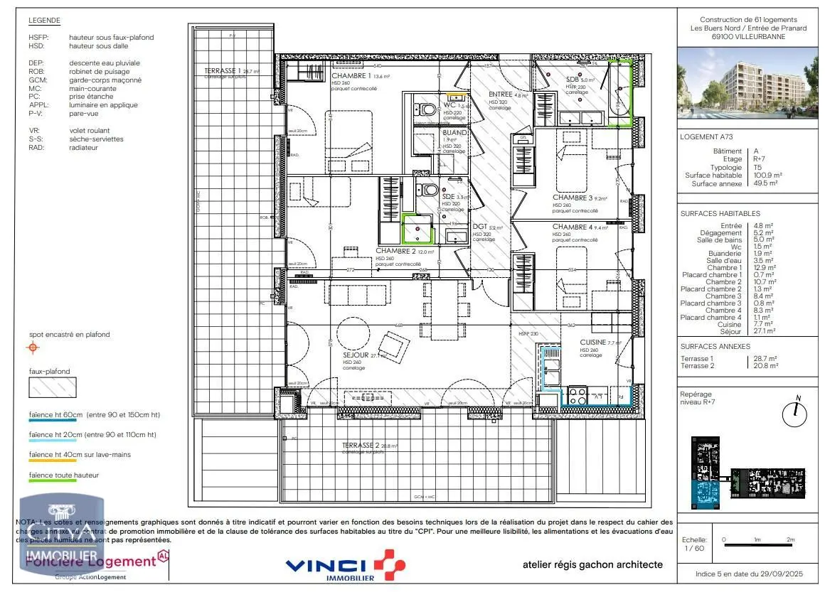Photo 1 Appartement 5 pièces 100.9m²