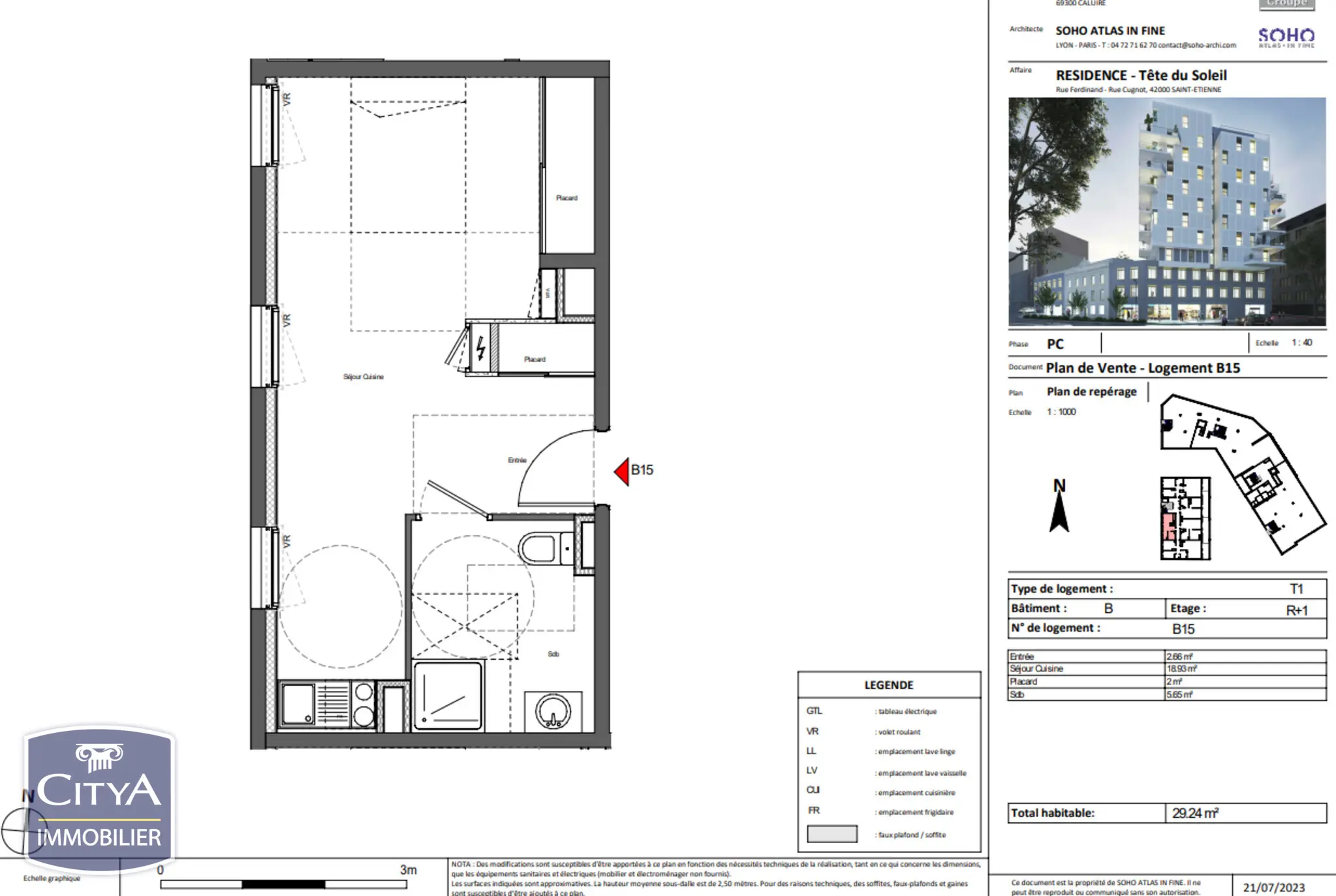 Photo 4 Appartement 1 pièce 29.23m²