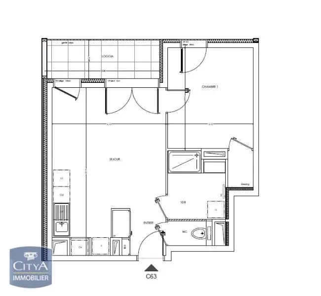 Photo 2 Appartement 2 pièces 41.29m²