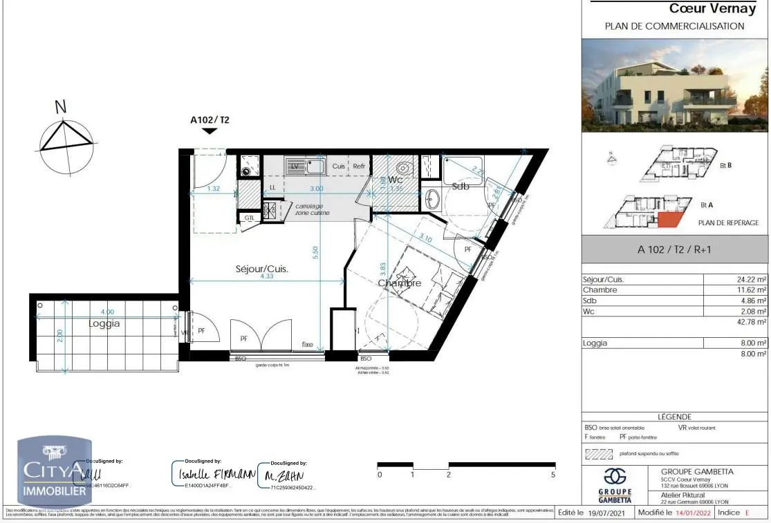Photo 2 Appartement 2 pièces 42.78m²