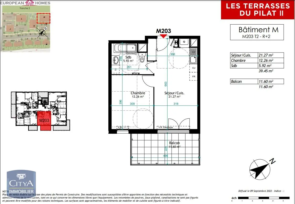 Photo 2 Appartement 2 pièces 39.45m²