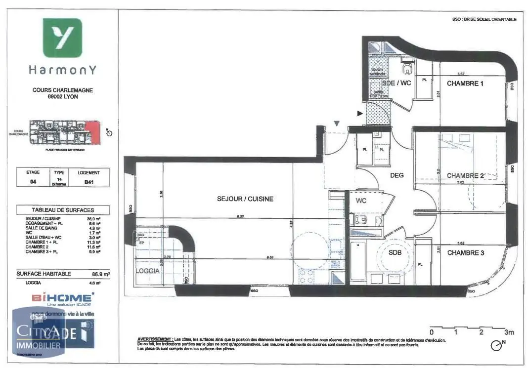 Photo 2 Appartement 4 pièces 86.79m²