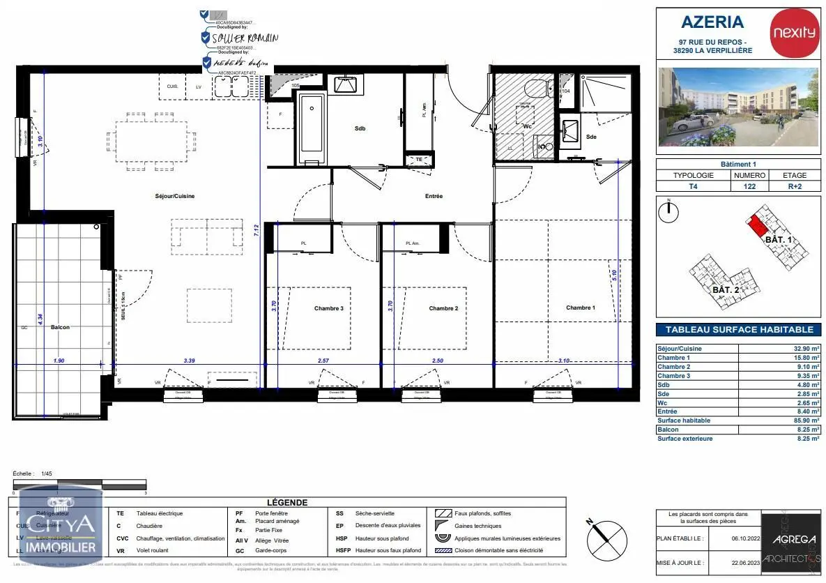 Photo 2 Appartement 4 pièces 85.9m²
