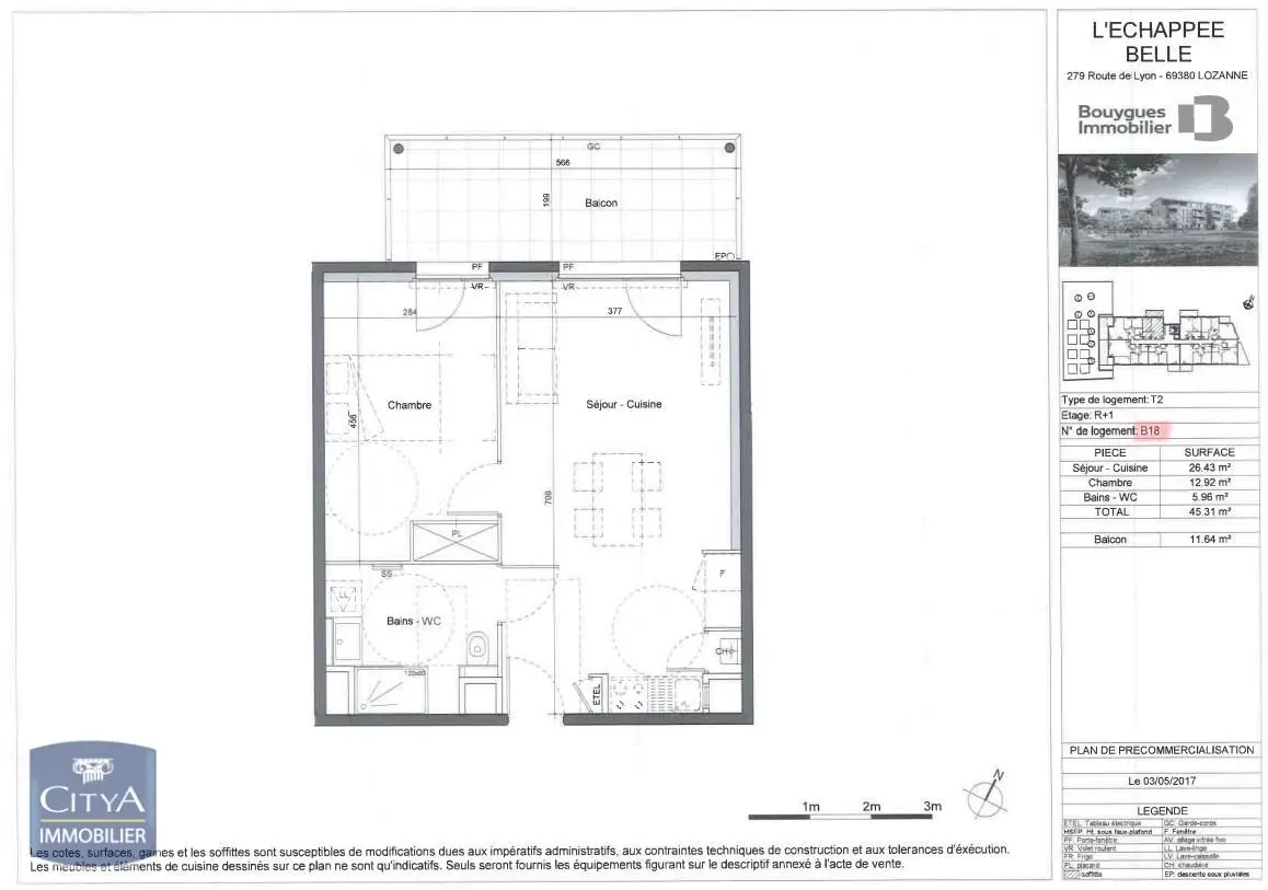 Photo 3 pour Appartement 2 pièces 45.31m² Photo 3 Appartement 2 pièces 45.31m²