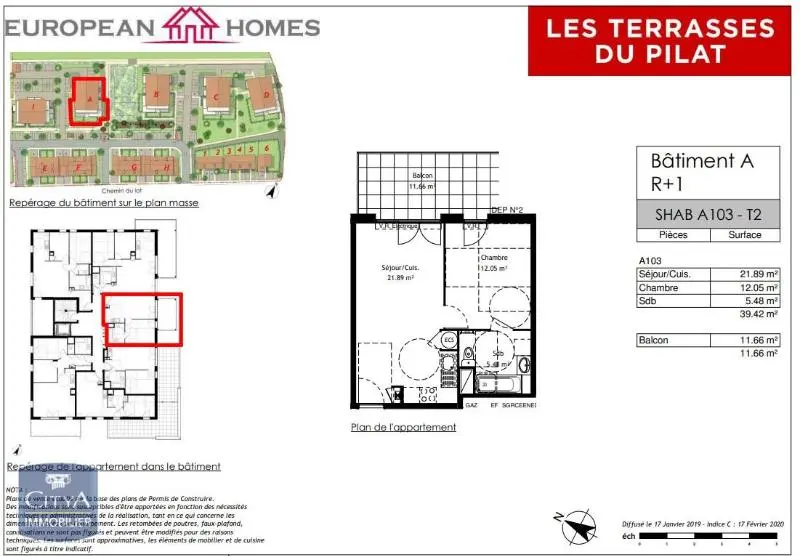 Photo 2 Appartement 2 pièces 39.42m²