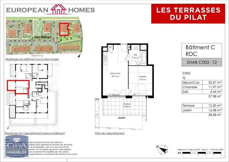 Photo 1 Appartement 2 pièces 37.98m²