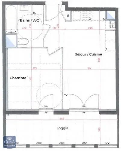 Photo 1 Appartement 2 pièces 38.01m²