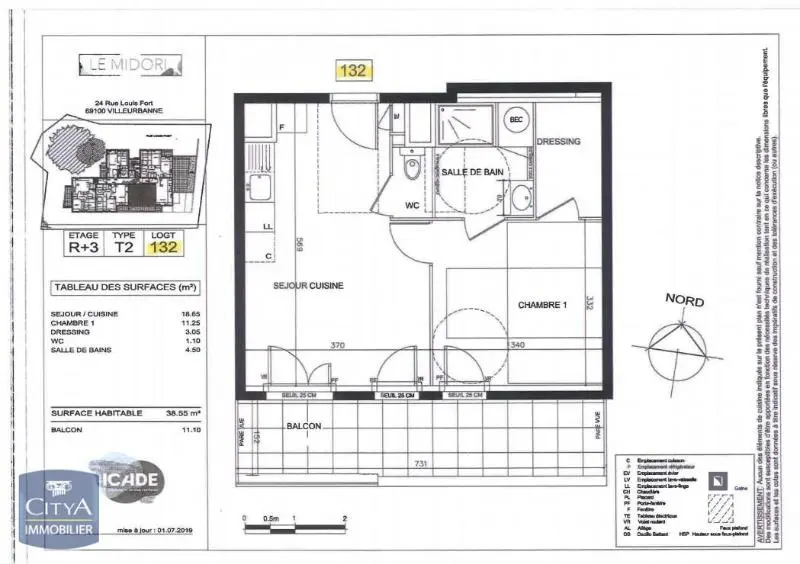 Photo 2 Appartement 2 pièces 38.55m²