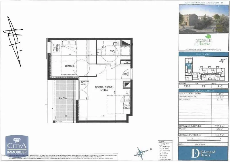 Photo 2 Appartement 2 pièces 39.94m²