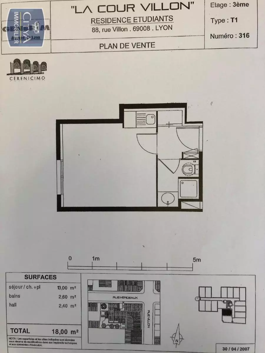 Illustration pour Appartement 1 pièce 18m² Photo Appartement 1 pièce 18m²