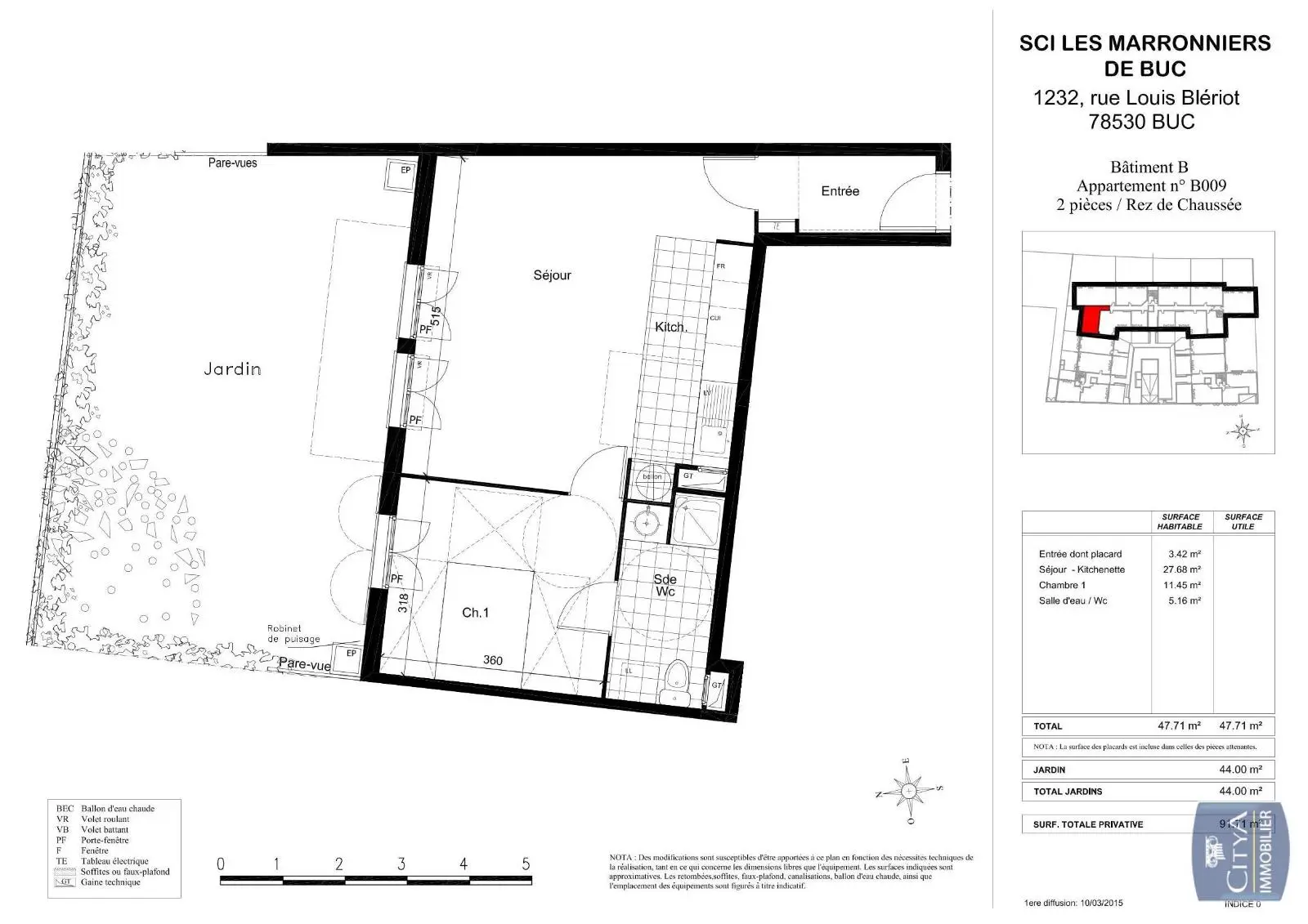 Photo 1 Appartement 2 pièces 47.71m²