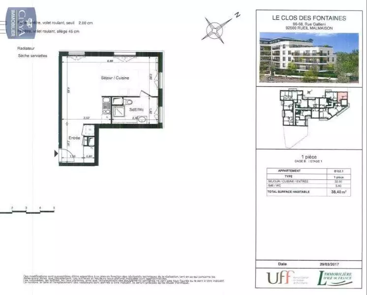 Photo 4 Appartement 1 pièce 38.4m²