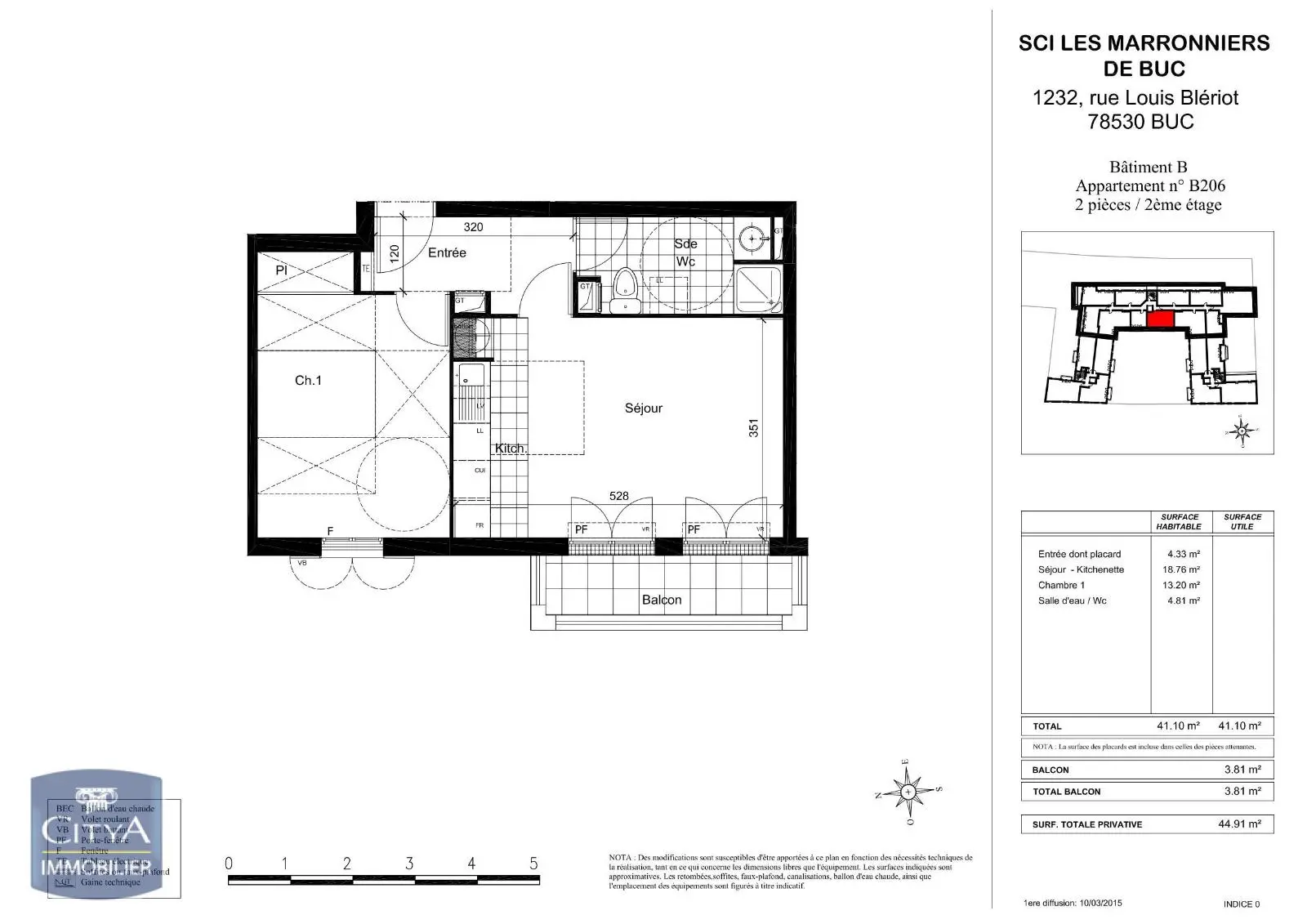 Photo 1 Appartement 2 pièces 41.1m²