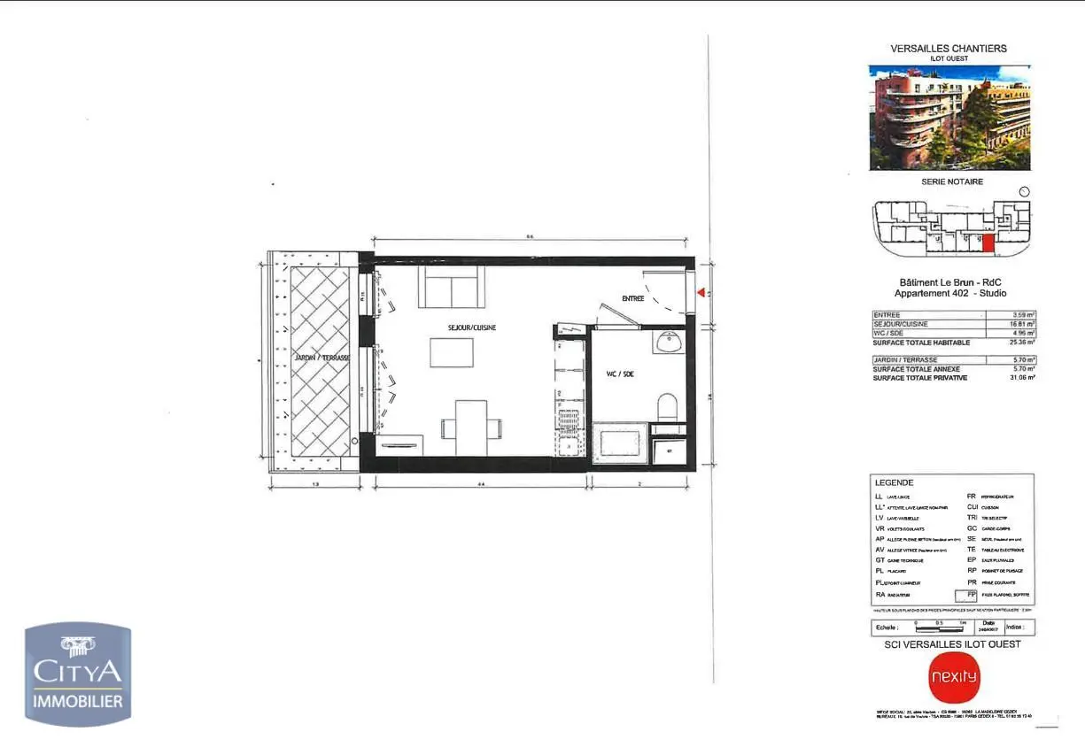Photo 1 Appartement 1 pièce 25.8m²
