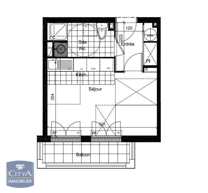 Photo 1 Appartement 1 pièce 24.88m²