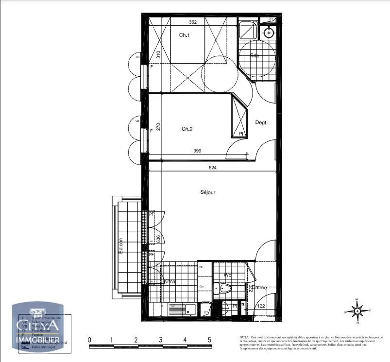 Photo 2 Appartement 3 pièces 62.07m²