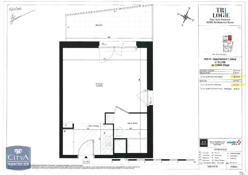 Photo 6 Appartement 1 pièce 32.12m²