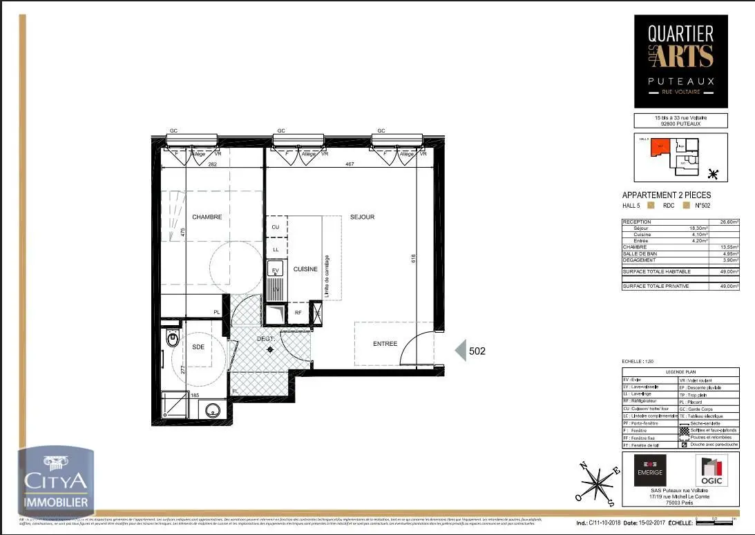 Photo 1 Appartement 2 pièces 49m²