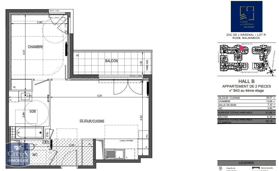 Photo 7 Appartement 2 pièces 51.85m²