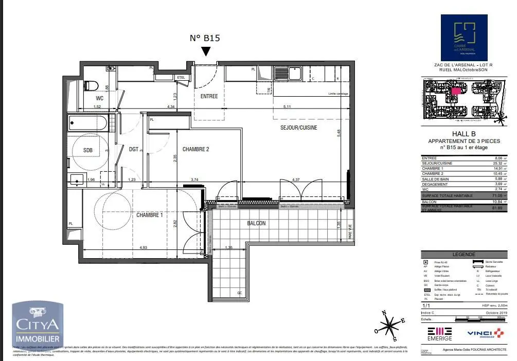 Photo 1 Appartement 3 pièces 71.05m²