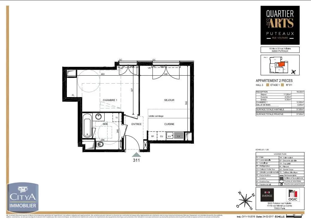 Photo 5 Appartement 2 pièces 37.95m²