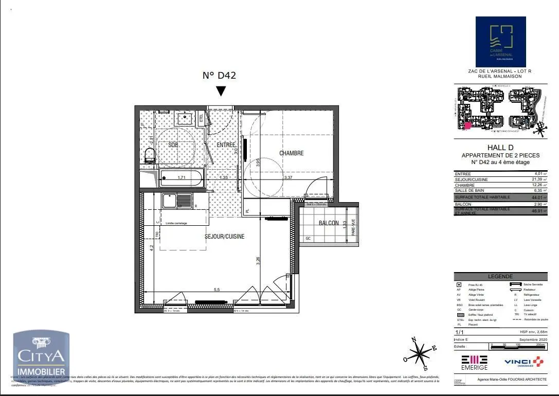 Photo 1 Appartement 2 pièces 44.01m²
