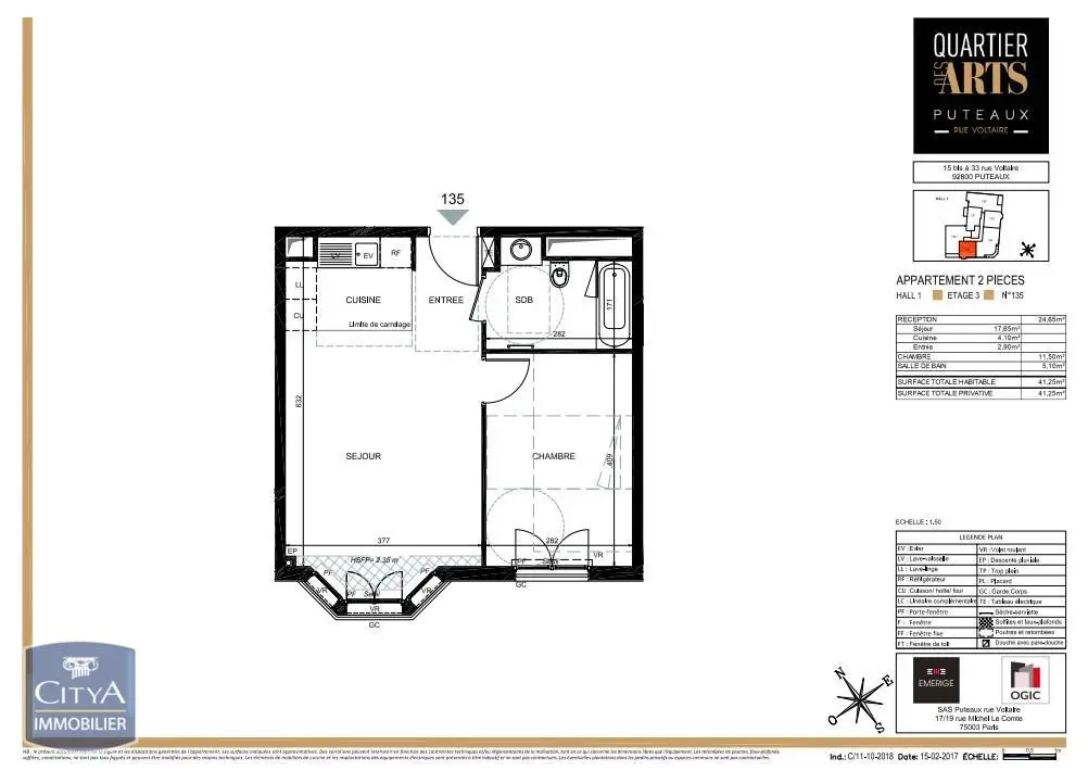 Photo 1 Appartement 2 pièces 41.4m²