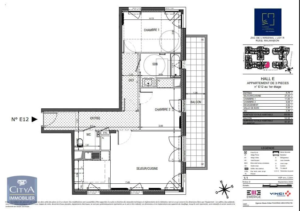 Photo 1 Appartement 3 pièces 69.59m²