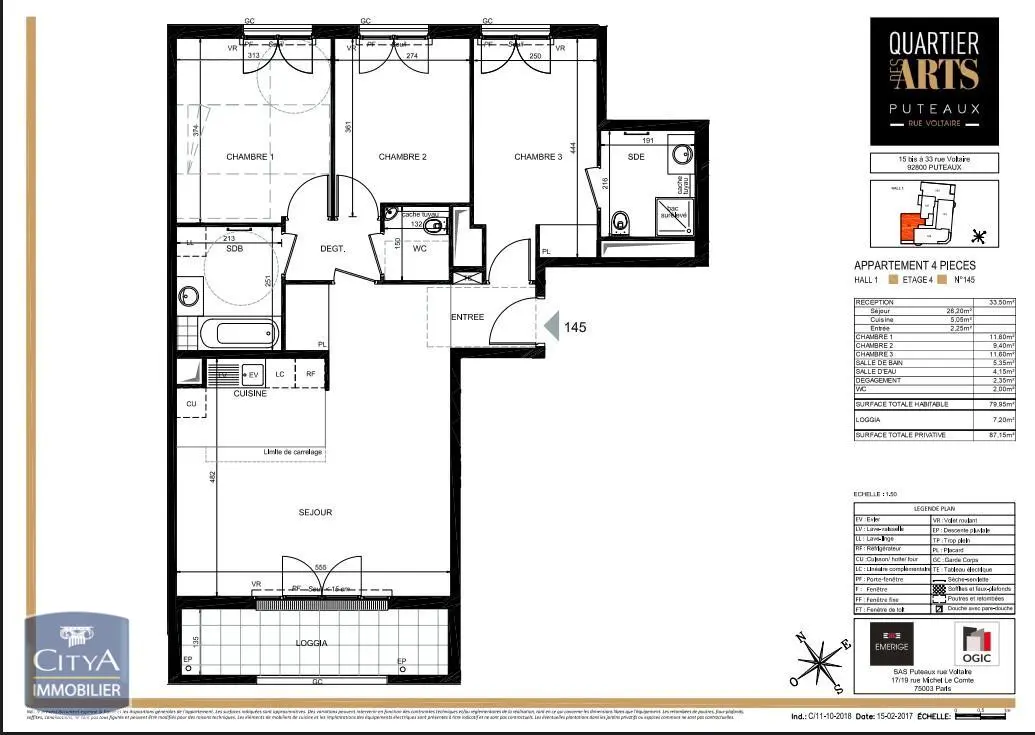 Photo 1 Appartement 4 pièces 79.6m²