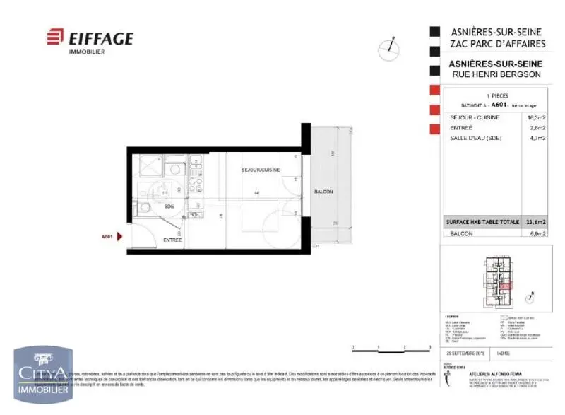 Photo 4 Appartement 1 pièce 23.6m²