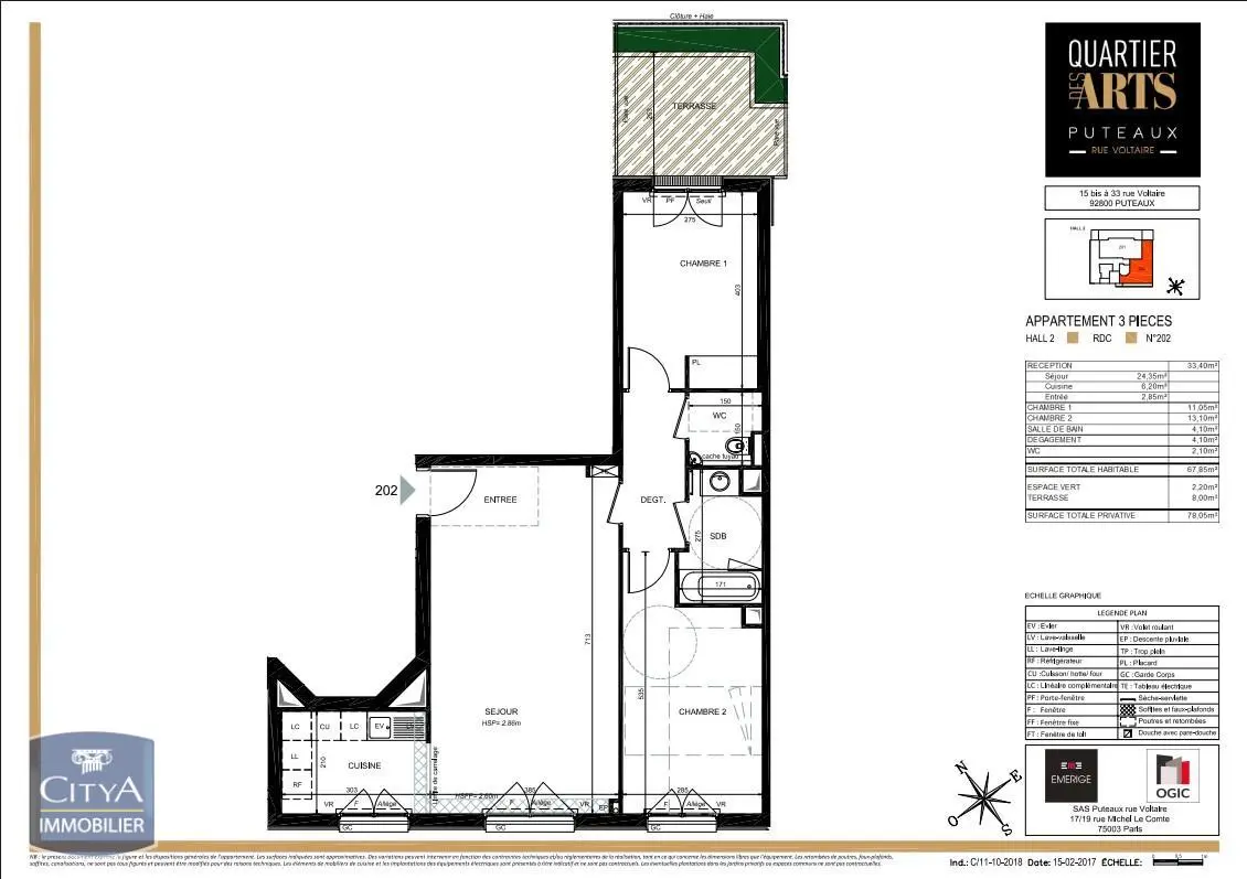 Photo 1 Appartement 3 pièces 67.85m²