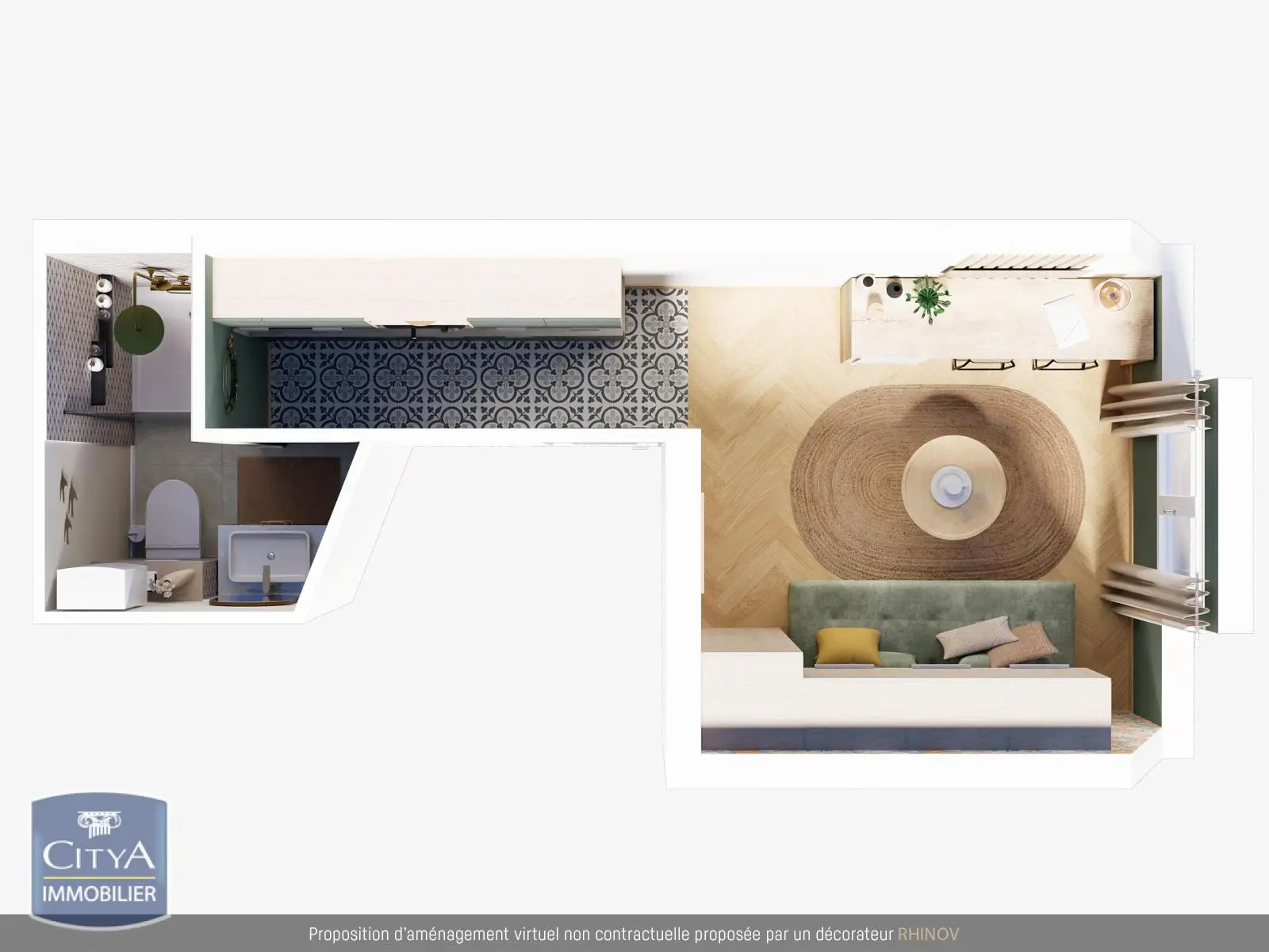 Photo 3 Appartement 1 pièce 14.58m²