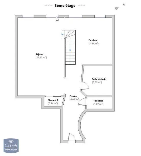 Photo 2 Appartement 3 pièces 63.19m²