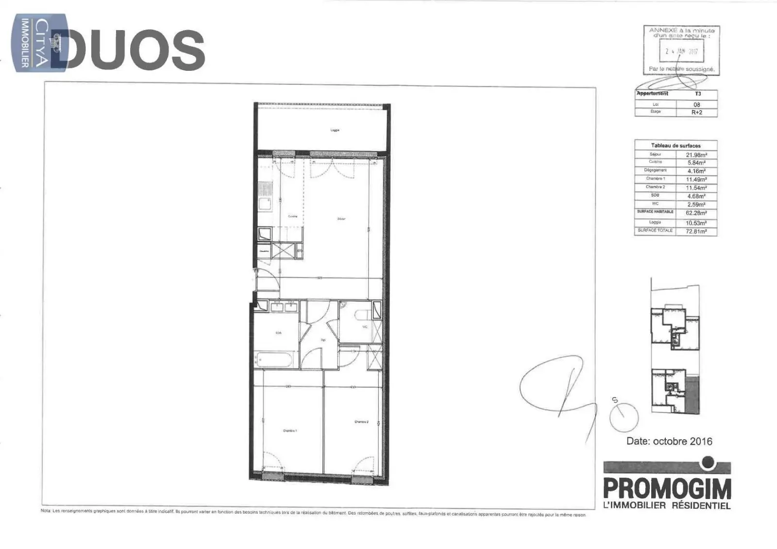 Photo 12 Appartement 3 pièces 62.28m²
