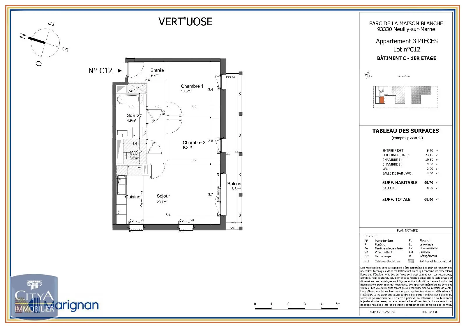 Photo 1 Appartement 3 pièces 59.7m²
