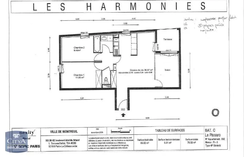 Photo 2 Appartement 3 pièces 65.02m²