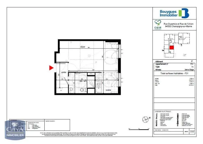 Photo 6 pour Appartement 1 pièce 32.53m² Photo 6 Appartement 1 pièce 32.53m²
