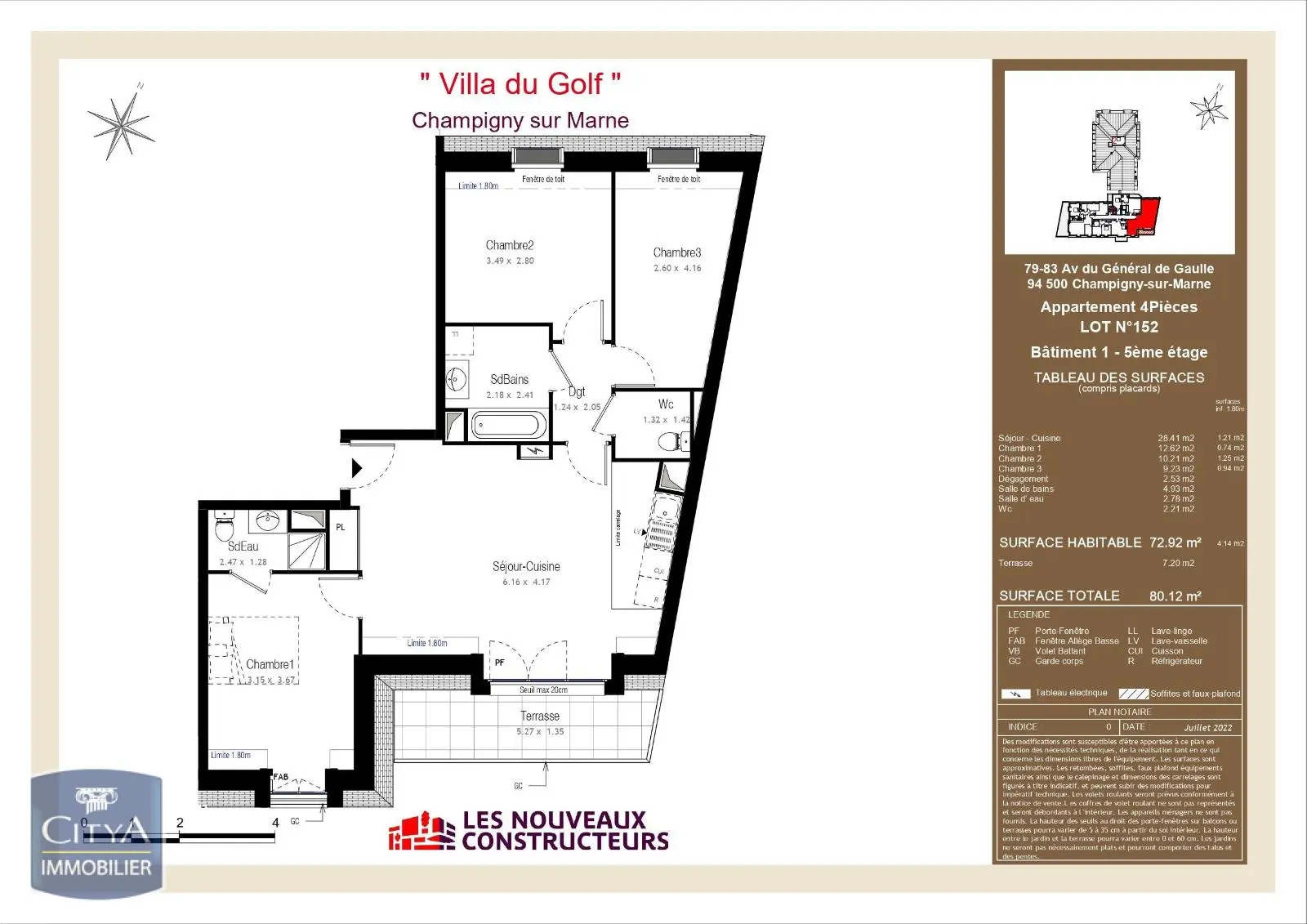 Photo 2 Appartement 4 pièces 72.92m²