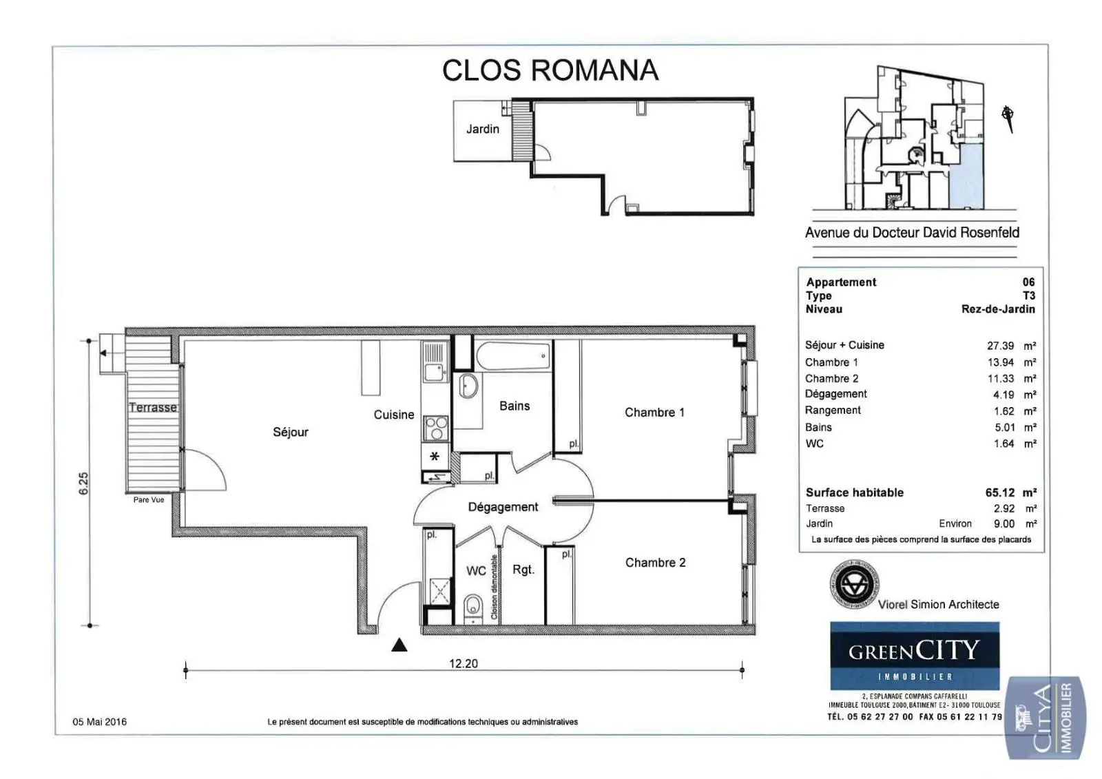 Photo 1 Appartement 3 pièces 65.12m²