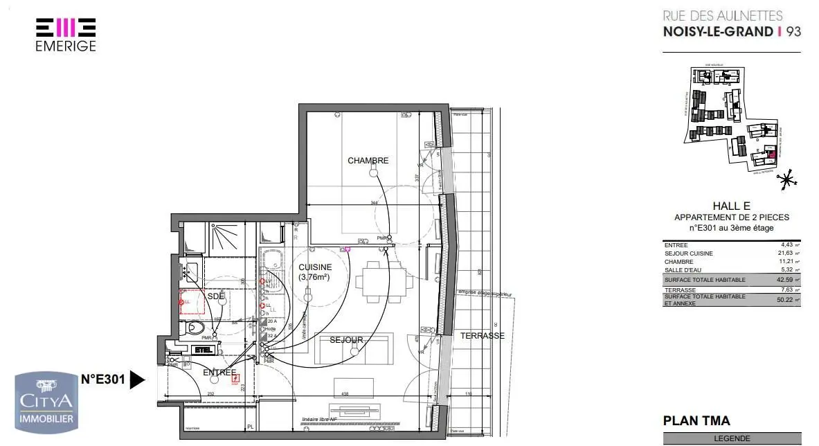 Photo 1 Appartement 2 pièces 42.59m²