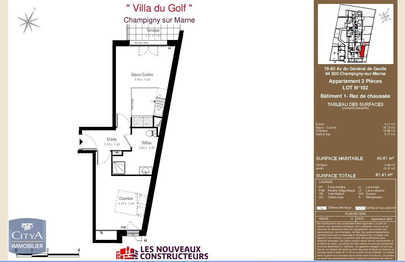 Photo 1 Appartement 2 pièces 40.61m²