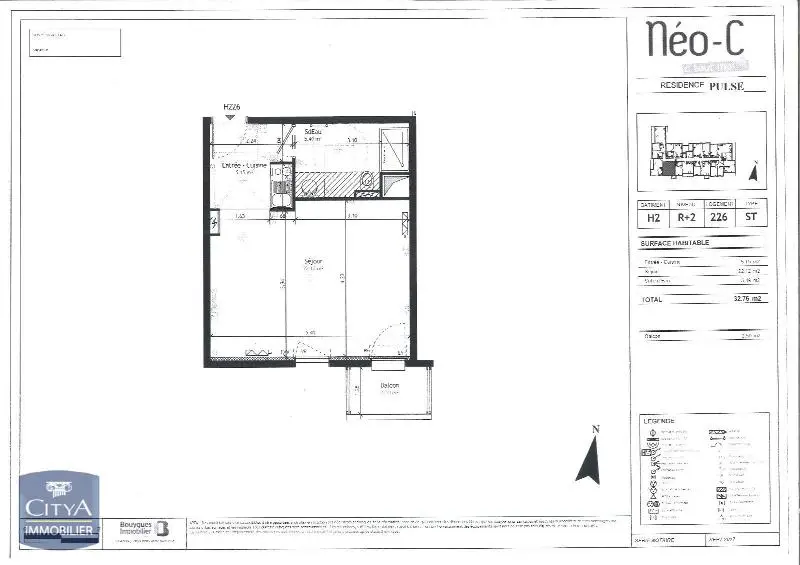Photo 2 Appartement 1 pièce 32.76m²