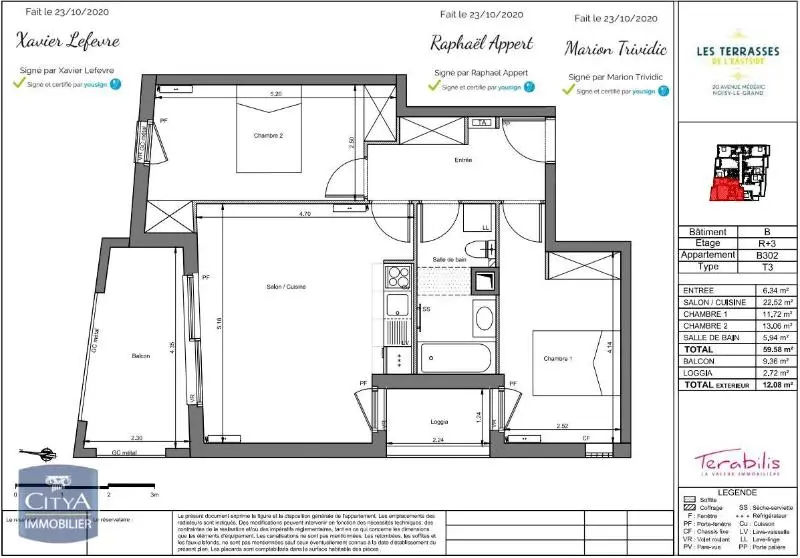 Noisy-le-Grand (93160) Appartement 3 pièces 59.58m² photo 5