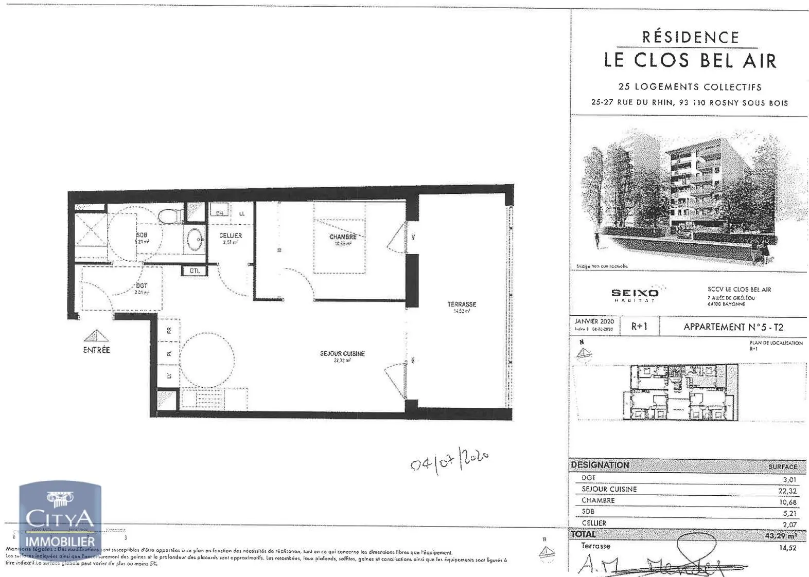 Photo 2 Appartement 2 pièces 43.29m²
