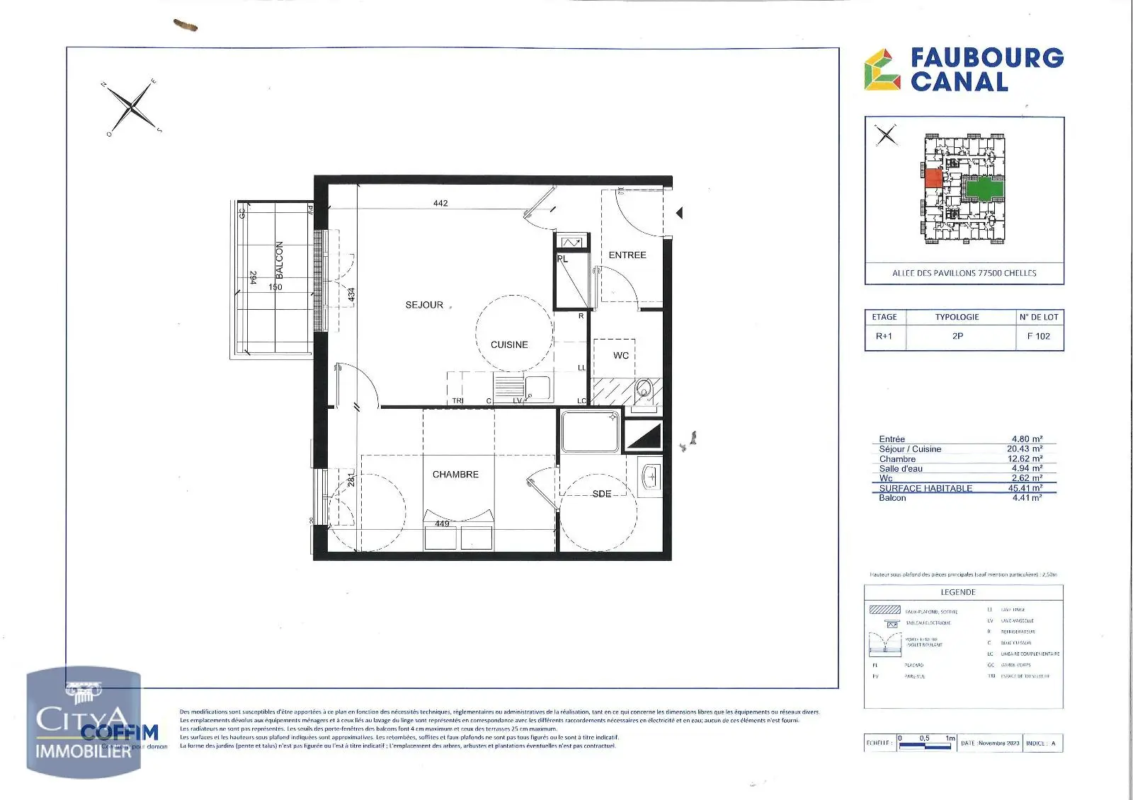 Photo 1 Appartement 2 pièces 45.41m²